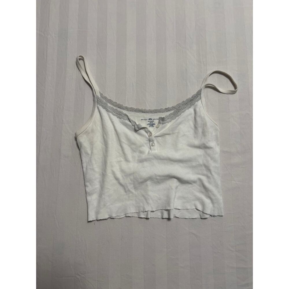 Brandy Melville White Lace Trim